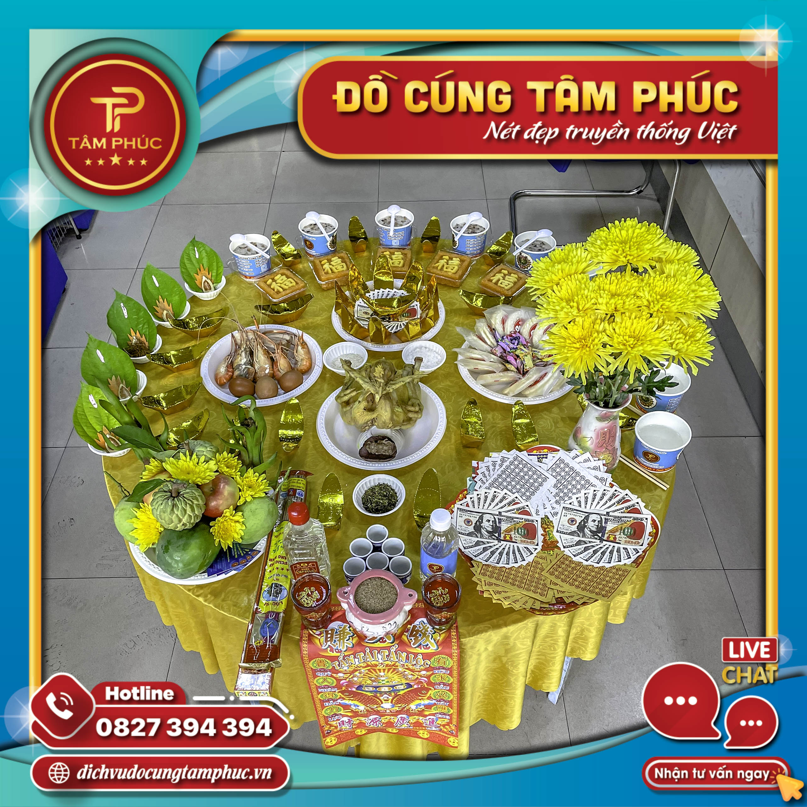 Mâm Cúng Khai Trương Đơn Gỉản Tại Cần Thơ